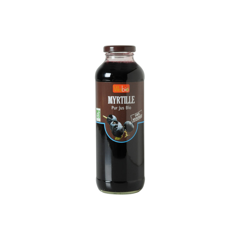 PUR JUS DE MYRTILLE SAUVAGE 50CL VITABIO Chez Etik Bio