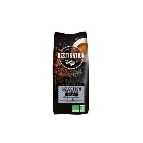 CAFE SELECTION PUR ARABICA GRAINS 1KG DESTINATION  dans votre magasin bio en ligne Etiketbio.eu