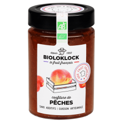 CONFITURE PECHE FRANCE 230G BIOLO'KLOCK  dans votre magasin bio en ligne Etiketbio.eu