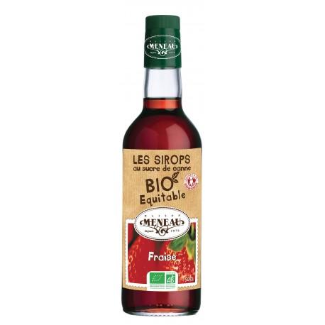 SIROP PUR CANNE FRAISE 50CL MENEAU  dans votre magasin bio en ligne Etiketbio.eu