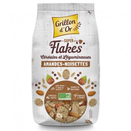 SUPER FLAKES AMANDE NOISETTES 325G GRILLON D'OR  dans votre magasin bio en ligne Etiketbio.eu