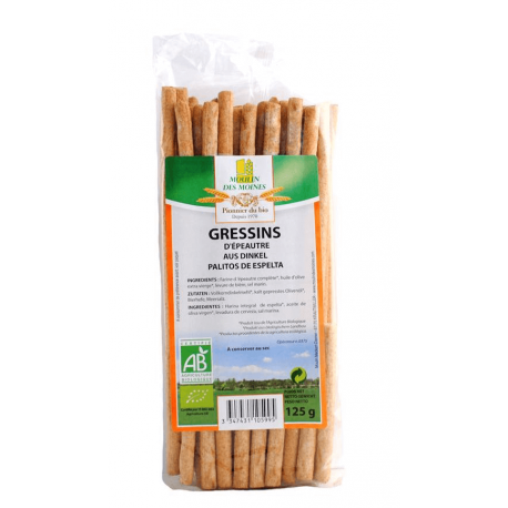 GRESSINS D'EPEAUTRE 125G MOULIN DES MOINES  dans votre magasin bio en ligne Etiketbio.eu