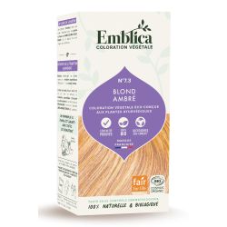 COLORATION VEGETALE 7.3 BLOND AMBRE 100GR EMBLICA  dans votre magasin bio en ligne Etiketbio.eu