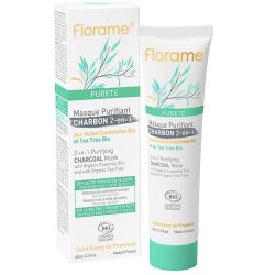 MASQUE PURIFIANT CHARBON 2EN1 65ML FLORAME  dans votre magasin bio en ligne Etiketbio.eu