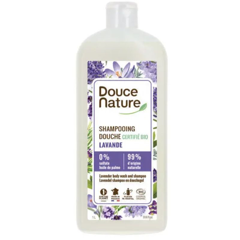 SHAMPOOING DOUCHE LAVANDE ECO 1L DOUCE NATURE  dans votre magasin bio en ligne Etiketbio.eu