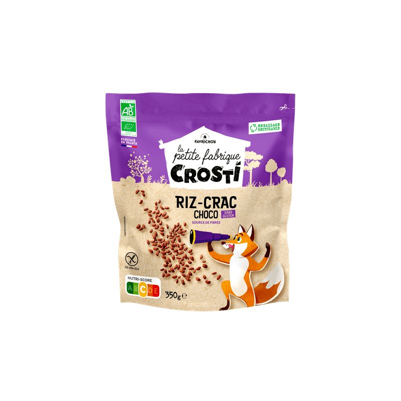 CROSTI RIZ-CRAC-CHOCO 350GR FAVRICHON  dans votre magasin bio en ligne Etiketbio.eu