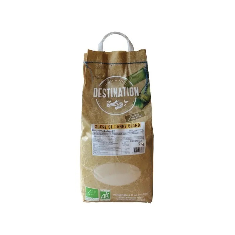 SUCRE CANNE BLOND 5KGS   dans votre magasin bio en ligne Etiketbio.eu