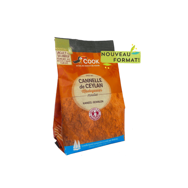 CANNELLE POUDRE SACHET 100GR COOK  dans votre magasin bio en ligne Etiketbio.eu