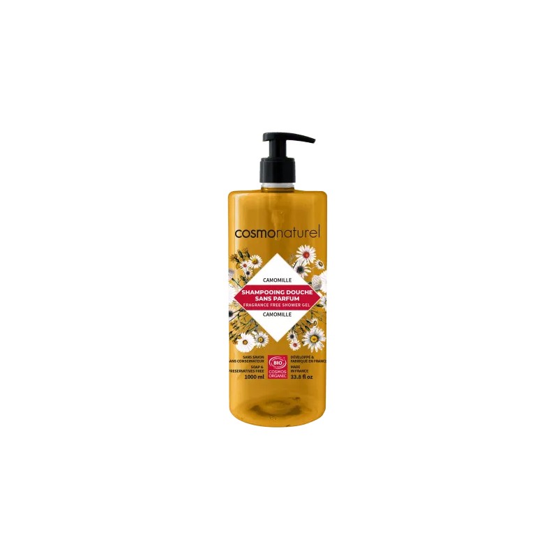 Shampooing douche sans parfum camomille 1l COSMONATUREL  dans votre magasin bio en ligne Etiketbio.eu