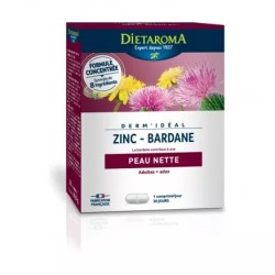 DERMIDEAL ZINC BARDANE 30COMP DIETAROMA  dans votre magasin bio en ligne Etiketbio.eu