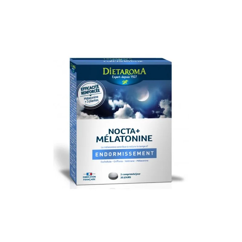 NOCTA MELATONINE 40CP DIETAROMA  dans votre magasin bio en ligne Etiketbio.eu