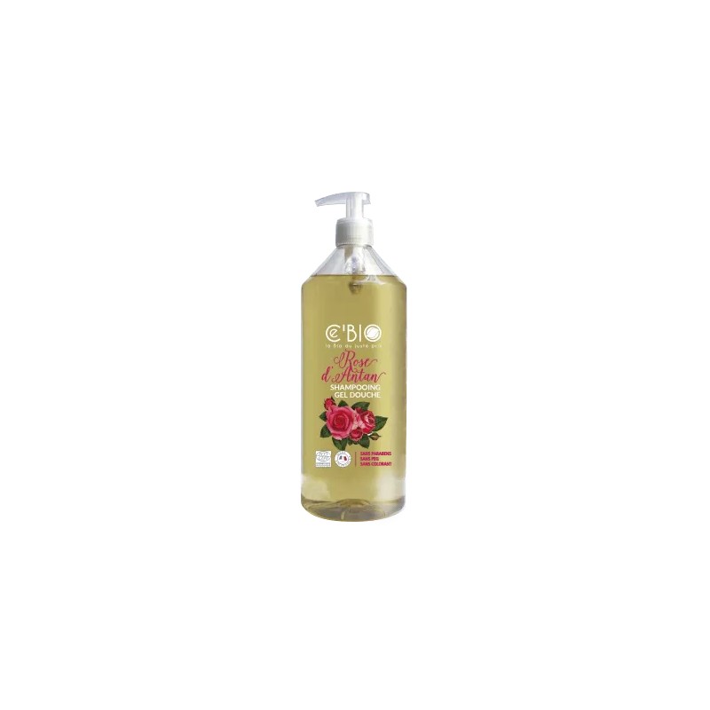 SHAMPOOING DOUCHE ROSE 1L CE BIO  dans votre magasin bio en ligne Etiketbio.eu