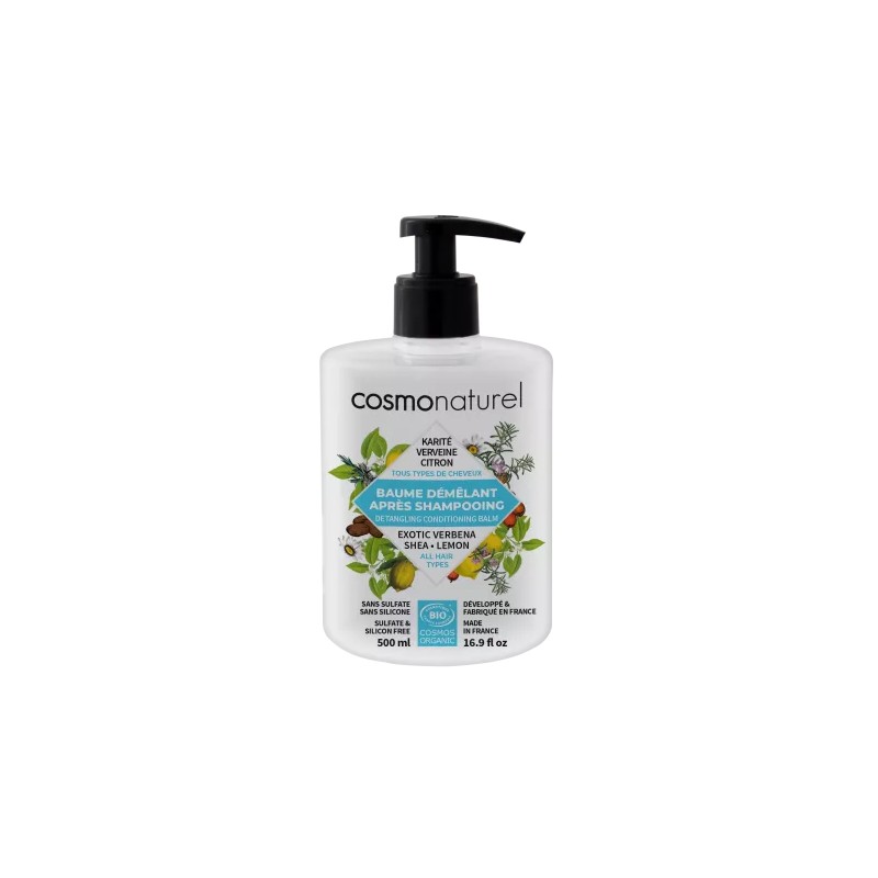 BAUME DEMELANT TOUS CHEVEUX 500ML COSMONATUREL  dans votre magasin bio en ligne Etiketbio.eu