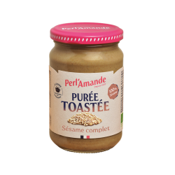 PUREE DE SESAME COMPLET TOASTEE 280G PERLAMANDE  dans votre magasin bio en ligne Etiketbio.eu