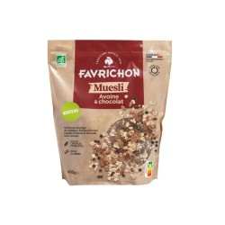 MUESLI AVOINE CHOCOLAT 450GR FAVRICHON  dans votre magasin bio en ligne Etiketbio.eu