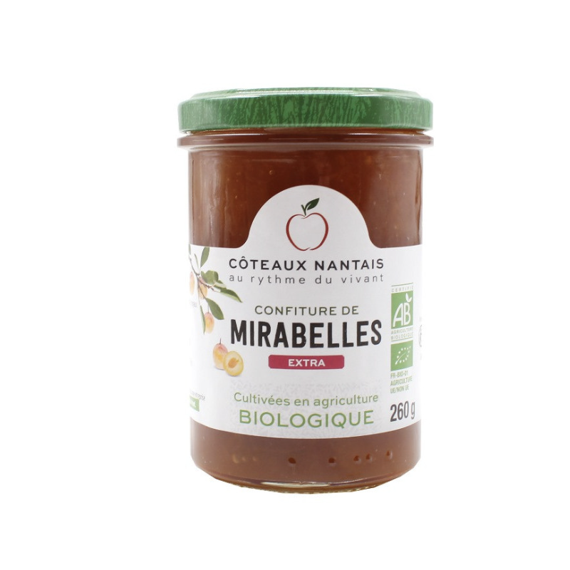 CONFITURE MIRABELLES EXTRA 260GR COTEAUX NANTAIS  dans votre magasin bio en ligne Etiketbio.eu