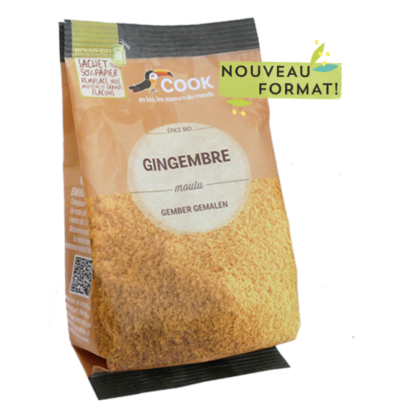 GINGEMBRE POUDRE 100GR COOK  dans votre magasin bio en ligne Etiketbio.eu