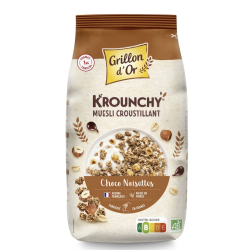 KROUNCHY CHOCO NOISETTE 1KG GRILLON D'OR  dans votre magasin bio en ligne Etiketbio.eu