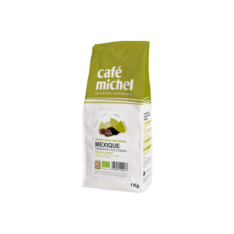 CAFE MEXIQUE MOULU 1KG CAFE MICHEL  dans votre magasin bio en ligne Etiketbio.eu