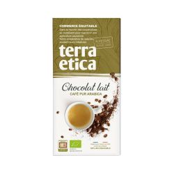 TABLETTE CHOCOLAT LAIT CAFE PUR ARABICA 100GR TERRA ETICA  dans votre magasin bio en ligne Etiketbio.eu