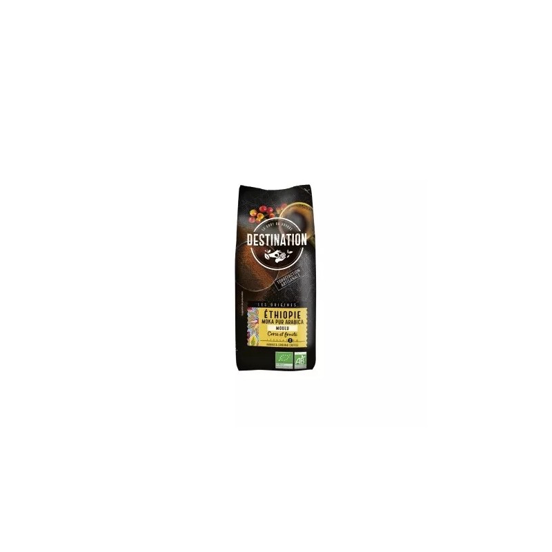 CAFE ETHIOPIE EQUITABLE, Moka pur arabica 500G DESTINATION  dans votre magasin bio en ligne Etiketbio.eu