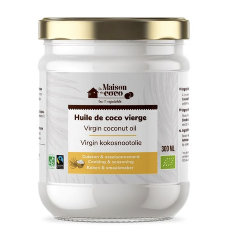 HUILE COCO VIERGE 300ML LA MAISON DU COCO  dans votre magasin bio en ligne Etiketbio.eu