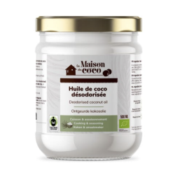 HUILE DE COCO DESODORISEE 500ML LA MAISON DU COCO  dans votre magasin bio en ligne Etiketbio.eu