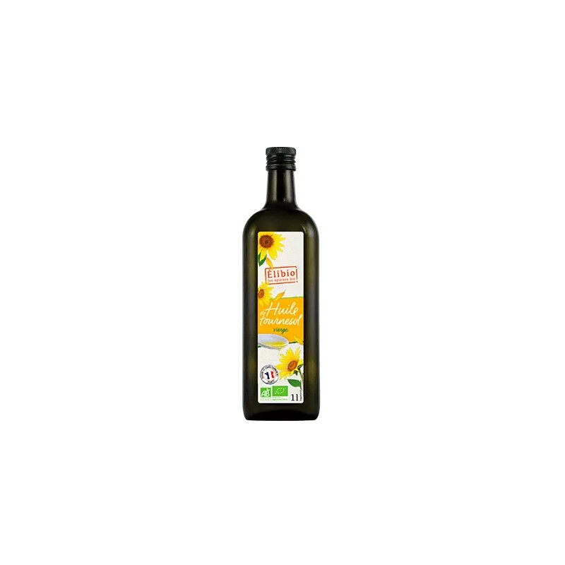 HUILE TOURNESOL VIERGE FRANCE 1L ELIBIO  dans votre magasin bio en ligne Etiketbio.eu