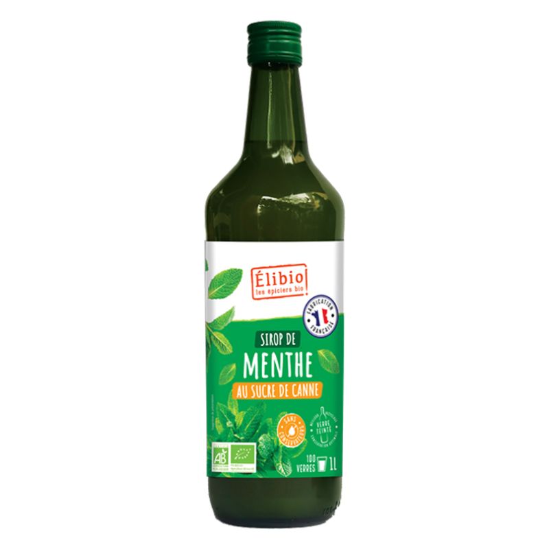 SIROP MENTHE 1L ELIBIO  dans votre magasin bio en ligne Etiketbio.eu