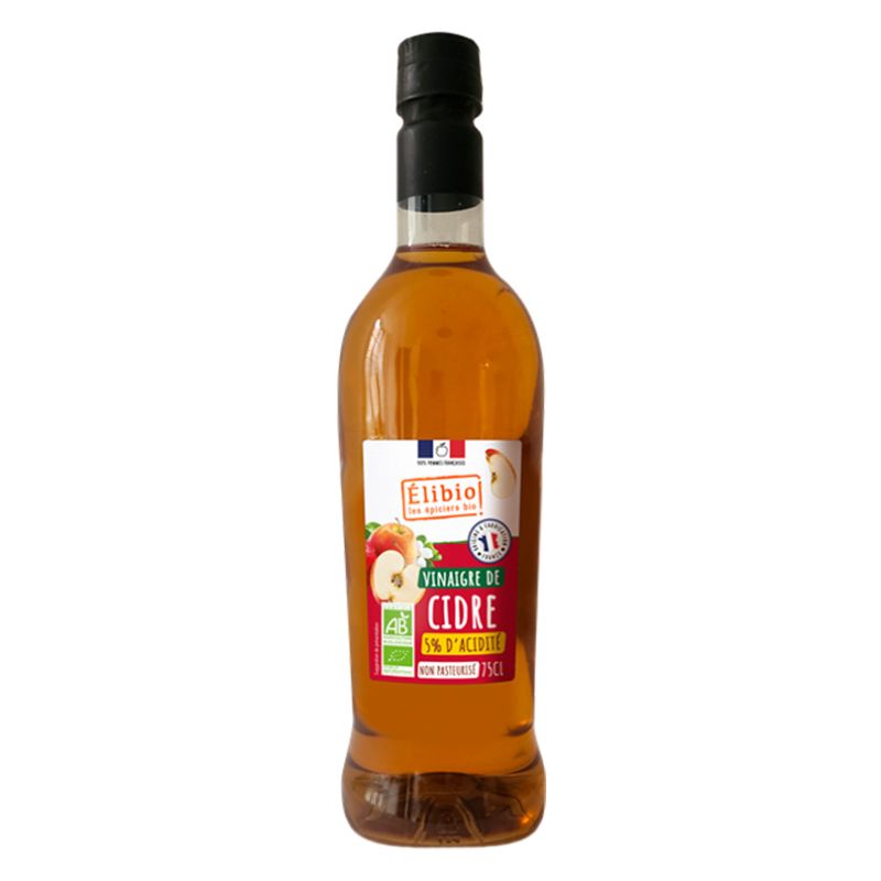 VINAIGRE DE CIDRE 5% 75CL ELIBIO  dans votre magasin bio en ligne Etiketbio.eu