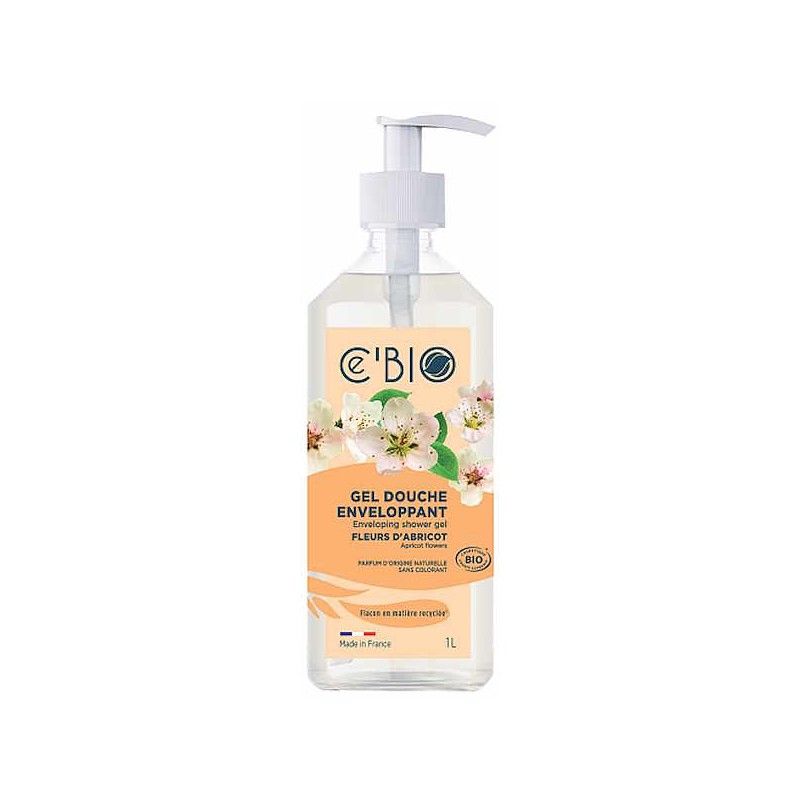 GEL DOUCHE ENVELOPPANT FLEURS D'ABRICOT 1L CE BIO  dans votre magasin bio en ligne Etiketbio.eu