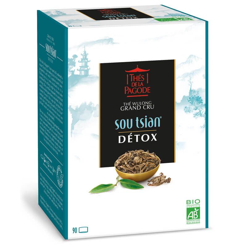 SOU TSIAN DETOX 90 INFUSETTES LES THES DE LA PAGODE  dans votre magasin bio en ligne Etiketbio.eu