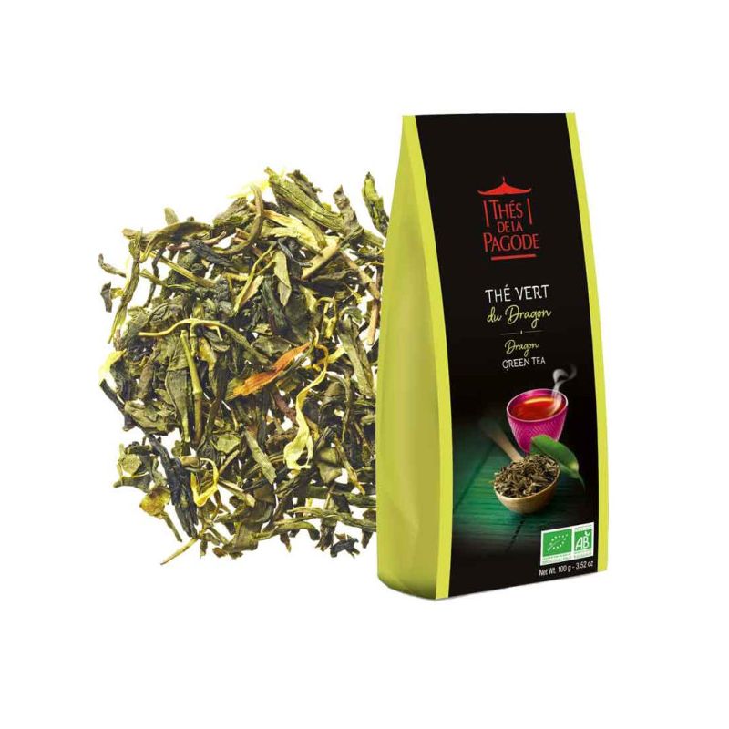 THE VERT DU DRAGON 100G LES THES DE LA PAGODE  dans votre magasin bio en ligne Etiketbio.eu