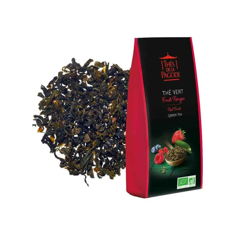 THE VERT FRUITS ROUGES 100G LES THES DE LA PAGODE  dans votre magasin bio en ligne Etiketbio.eu