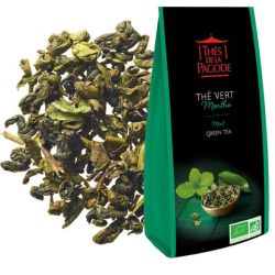 THE VERT MENTHE 100G LES THES DE LA PAGODE  dans votre magasin bio en ligne Etiketbio.eu