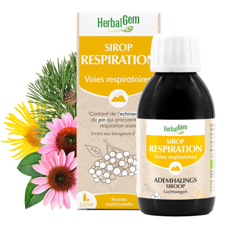 SIROP POUR LA RESPIRATION HERBALGEM  dans votre magasin bio en ligne Etiketbio.eu