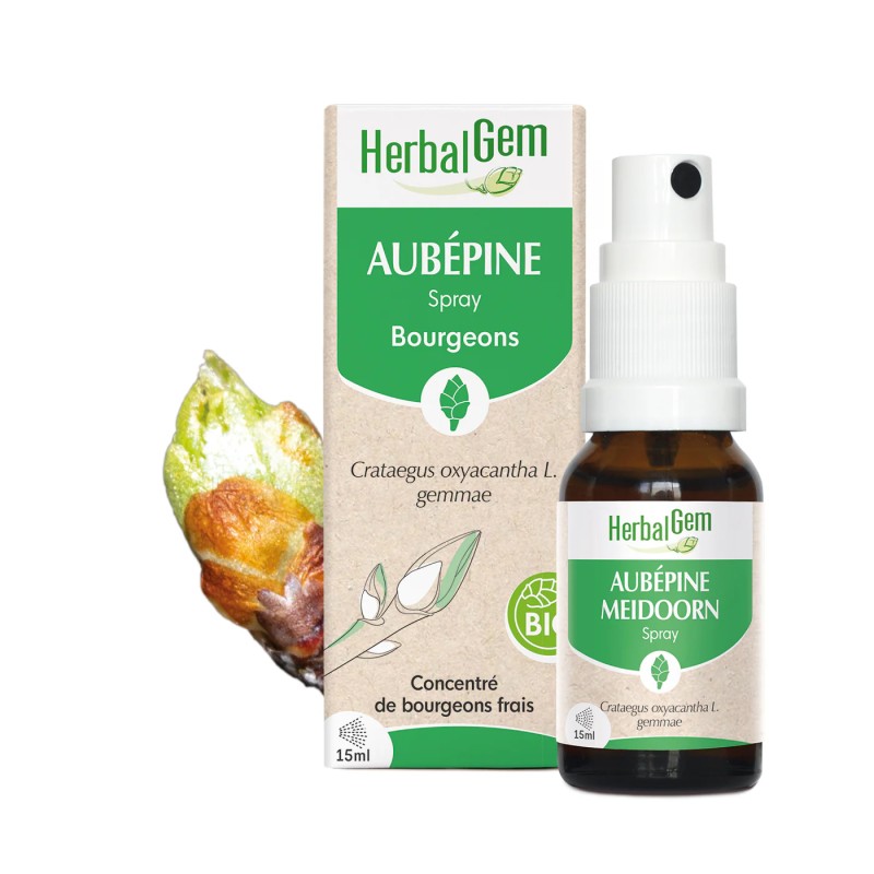 AUBEPINE SPRAY BIO 15ML HERBALGEM  dans votre magasin bio en ligne Etiketbio.eu