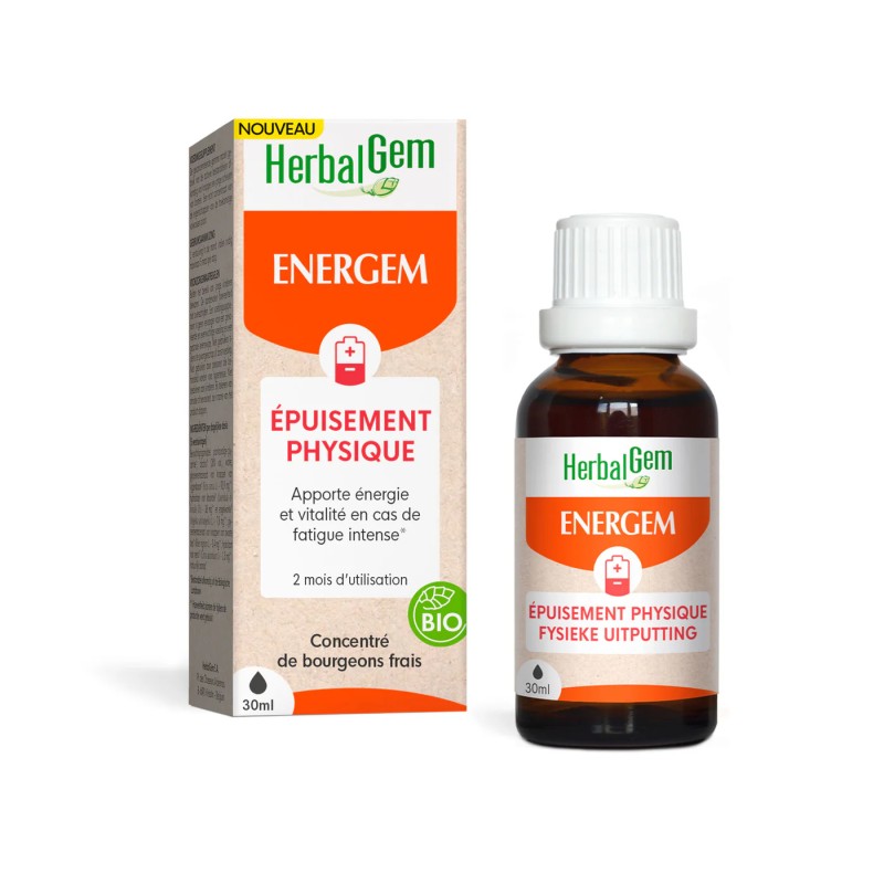 ENERGEM EPUISEMENT PHYSIQUE BIO 30 ML HERBALGEM  dans votre magasin bio en ligne Etiketbio.eu