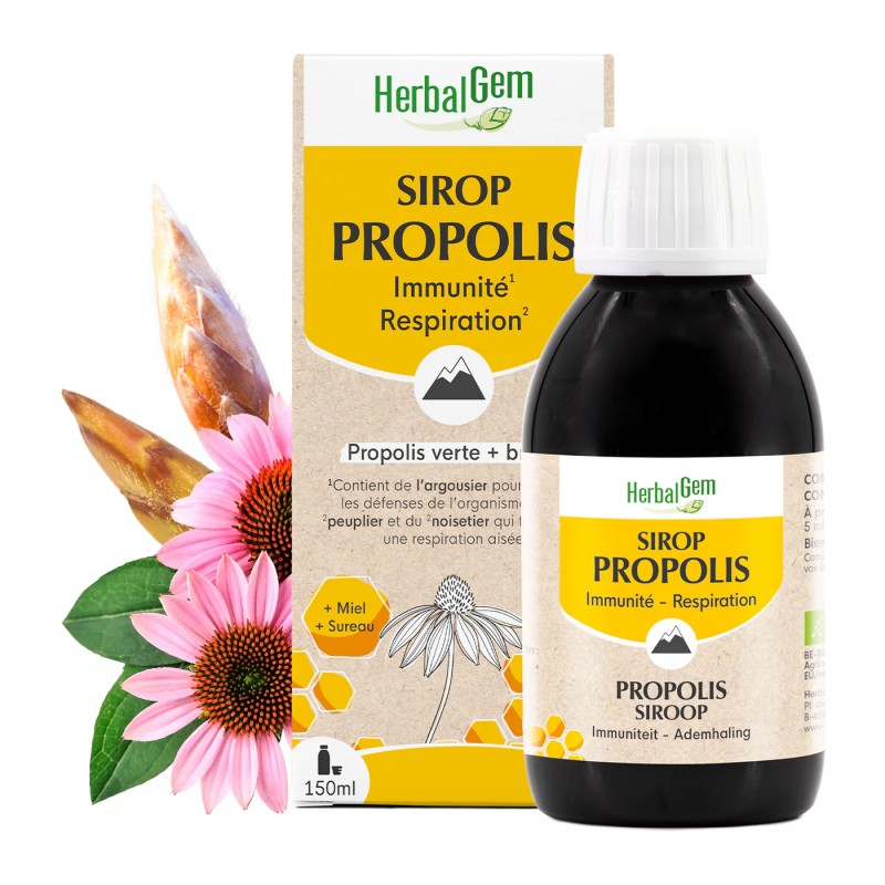 PROPOLIS SIROP 150ML HERBALGEM  dans votre magasin bio en ligne Etiketbio.eu