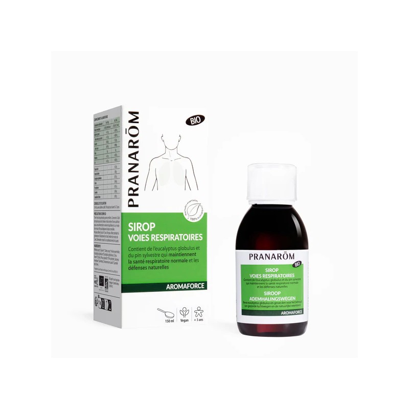 SIROP VOIES RESPIRATOIRES BIO 150 ML PRANAROM  dans votre magasin bio en ligne Etiketbio.eu