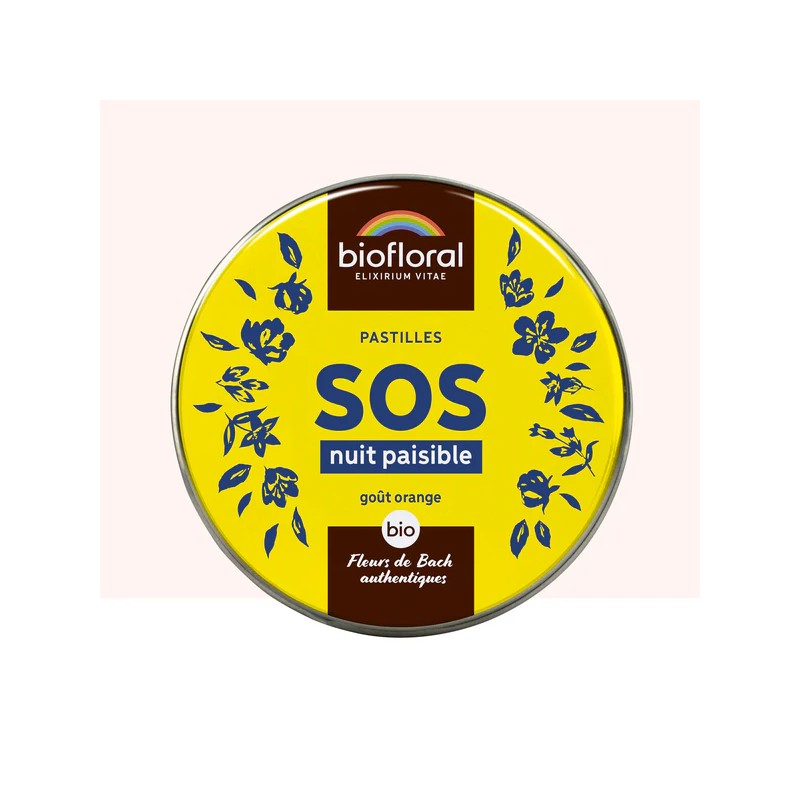 PASTILLES DE SECOURS NUIT PAISIBLE 50GR BIOFLORAL  dans votre magasin bio en ligne Etiketbio.eu