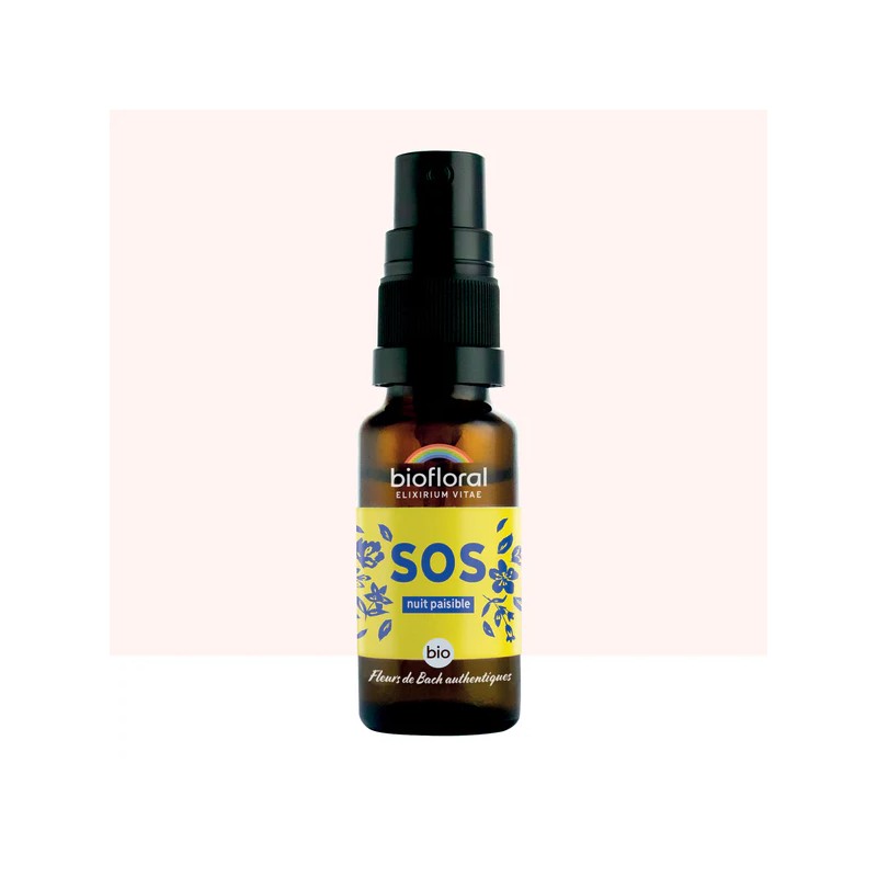 COMPLEXE SECOURS NUIT PAISIBLE SPRAY BIO BIOFLORAL  dans votre magasin bio en ligne Etiketbio.eu