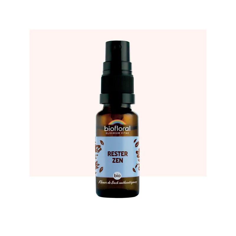 RESTER ZEN SPRAY 20ML BIOFLORAL  dans votre magasin bio en ligne Etiketbio.eu