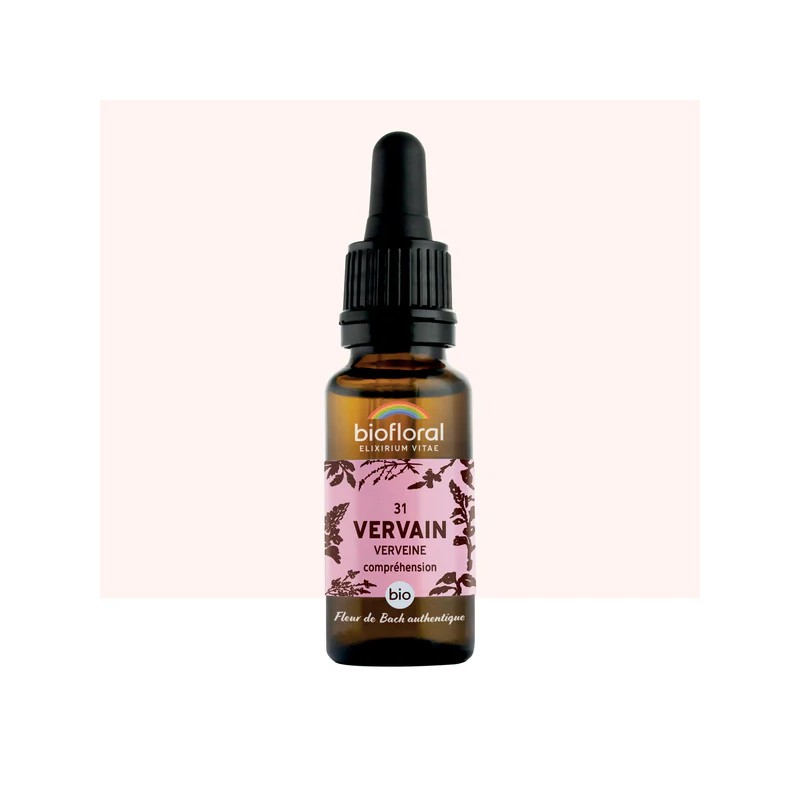 ELIXIR 31 VERVEINE BIO- 20 ML BIOFLORAL  dans votre magasin bio en ligne Etiketbio.eu