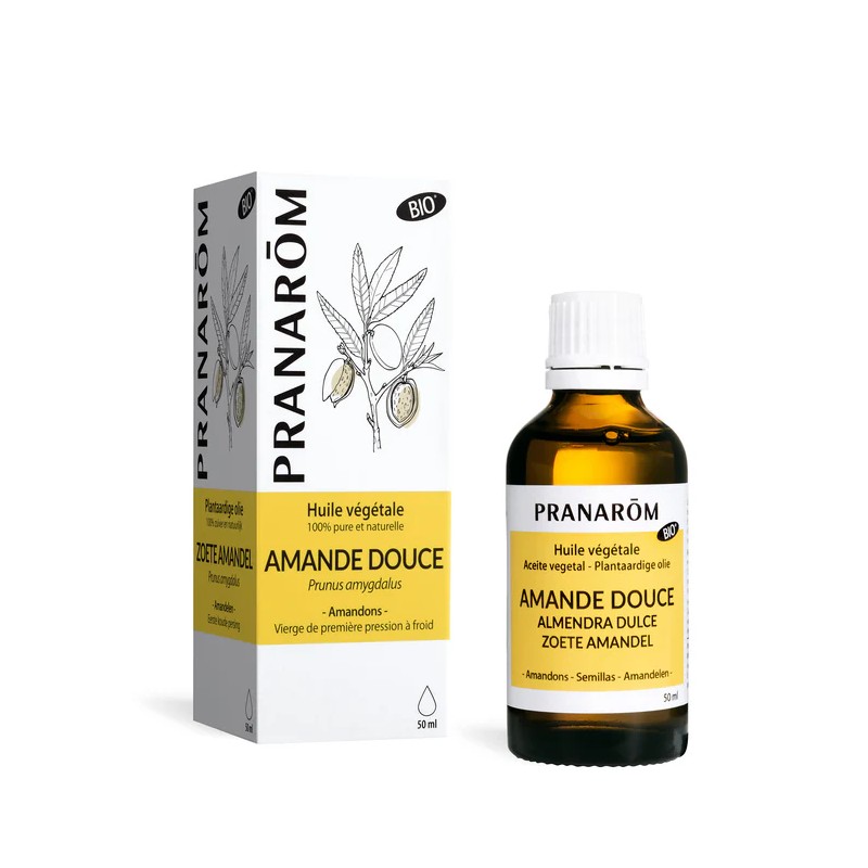 HUILE VEGETALE AMANDE DOUCE 50ML PRANAROM  dans votre magasin bio en ligne Etiketbio.eu