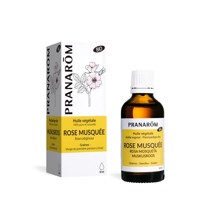 HUILE VEGETALE ROSE MUSQUEE BIO - 50 ML PRANAROM  dans votre magasin bio en ligne Etiketbio.eu