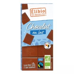 TABLETTE CHOCOLAT LAIT 42% 100G ELIBIO  dans votre magasin bio en ligne Etiketbio.eu