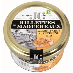 RILLETTES MAQUEREAUX MOUTARDE ANCIENNE 90G JACQUES GONIDEC  dans votre magasin bio en ligne Etiketbio.eu