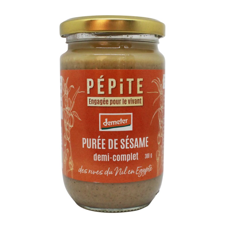 PUREE DE SESAME DEMI COMPLET 300G PEPITE  dans votre magasin bio en ligne Etiketbio.eu