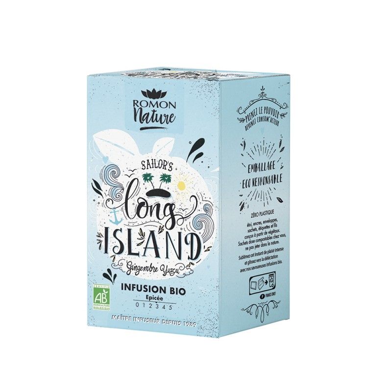 INFUSION LONG ISLAND X16SACHETS ROMON NATURE / PLANTASIA  dans votre magasin bio en ligne Etiketbio.eu